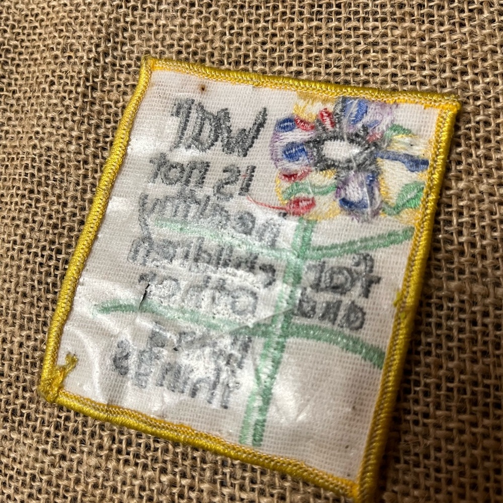 Embroidered Patch with Colorful Flower Design - Picture 3 of 3